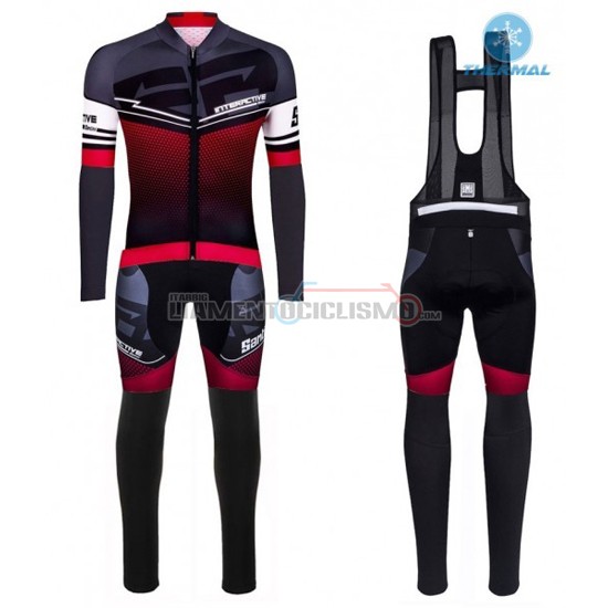 Abbigliamento Ciclismo Santini ML 2016 nero e rosso