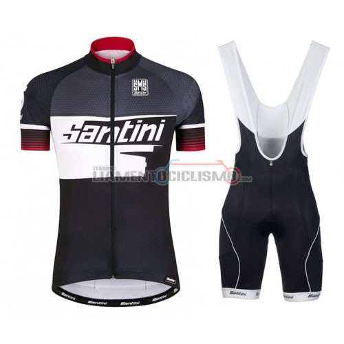 Abbigliamento Ciclismo Santini 2016 nero e bianco